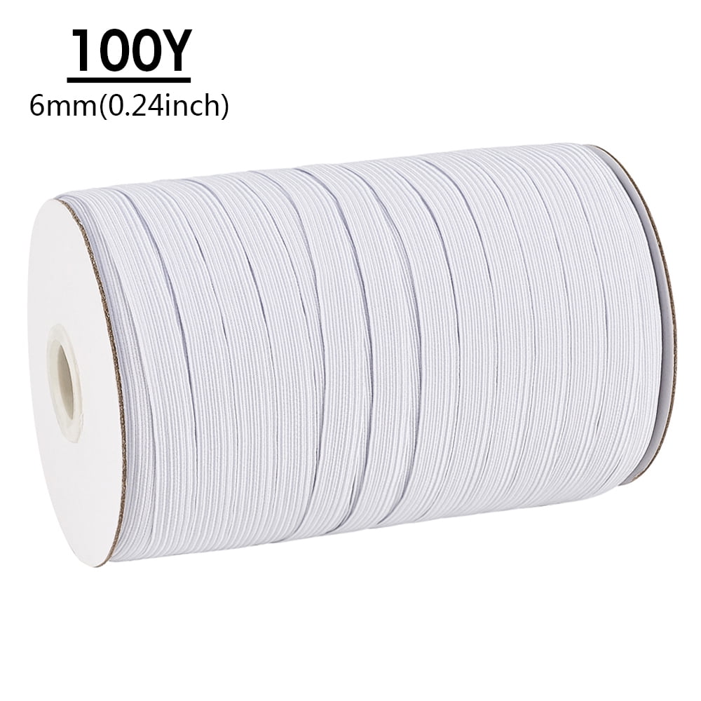 Cuff White, 50Yards-1/8inch USA Stock Elastic Cord Elastic Bands for Sewing 1/8 Inch Bedspread Heavy Elastic String for Crafts DIY 