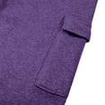 thumbnail image 6 of Afuyipoi Men’s Sport Joggers, Elastic Waist Side-Pocket Loose-Fit Stight Leg Trousers Purple Size M, 6 of 8