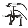 thumbnail image 2 of Elements Of Design Dt1041pl Triple Handle Deck Mounted Clawfoot Tub Filler - Chrome, 2 of 3