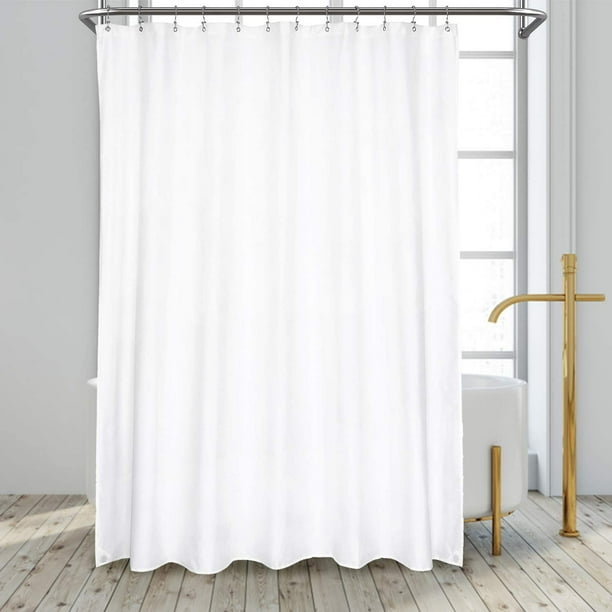 84 Inch Extra Wide Fabric Shower Curtain Or Liner Hotel Quality Washable Water Repellent Bathroom Curtains With Grommets White 84x72 Inches Com 84 Inch Extra Wide Fabric Shower, 84 Inch Shower Curtain Liner