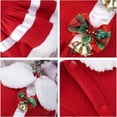thumbnail image 4 of LOWLHOME Dog Christmas Costume Puppy Dress, Santa Claus Pet Clothes Velvet Skirt, Winter Cold Weather Coat Xmas Holiday Outfit Small Medium Dogs Cats, S, 4 of 6