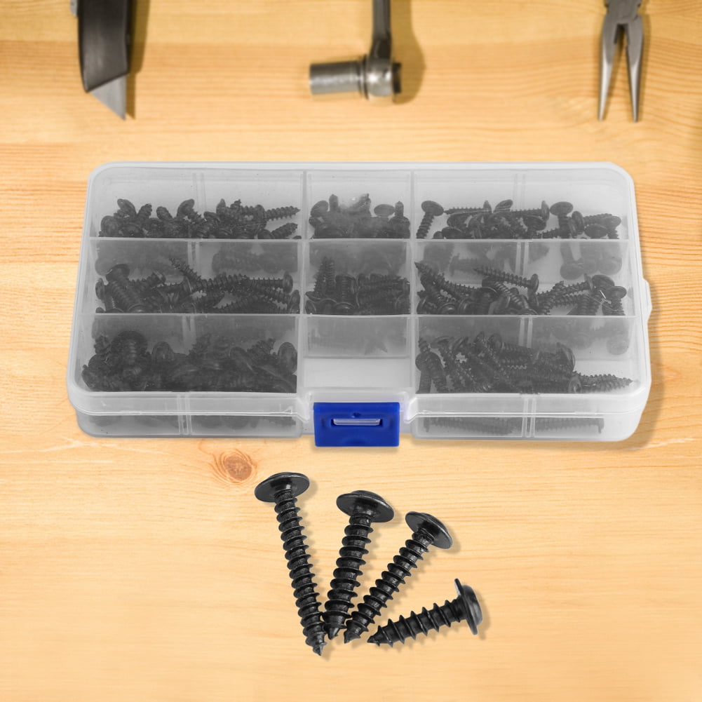 Mgaxyff Round Head Screws Kit,200Pcs Stainless Steel Round Head Self