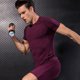thumbnail image 5 of Ropa deportiva ajustada de manga corta para hombre, ropa de entrenamiento para correr, ropa elástica de secado rápido, camiseta de manga corta, 5 of 6