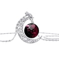 thumbnail image 7 of UDIYO Moon Necklace Shinny Long Chain Simple Inlaid Hollow Moon Pendant for Shopping, 7 of 7
