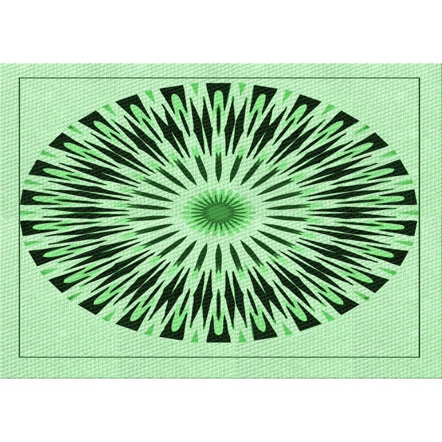 Ahgly Tapis Rectangulaire Lavable en Machine Intérieur Vert Menthe Transitionnel, 7 Pieds x 10 Pieds