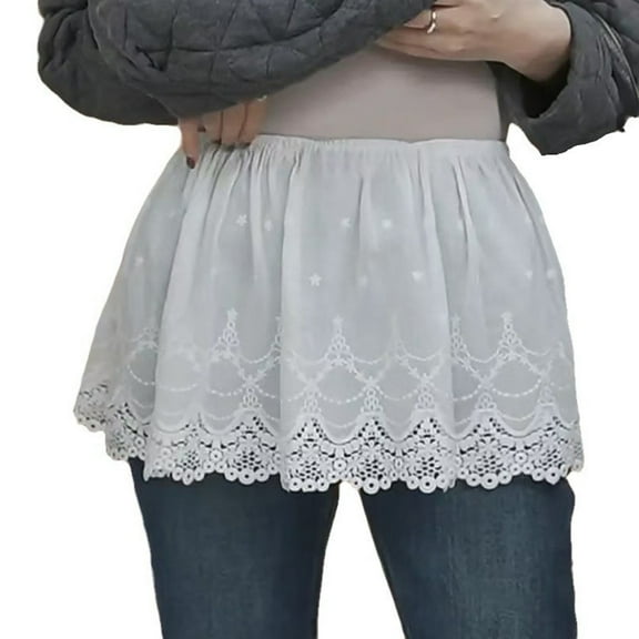 Yokua Women's Shirt Extender Mini Underskirt Skirts Half Slip for Extras Length