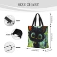 thumbnail image 3 of Fotbe Cute Big-Eyed Black Cat Bolsa Tote con Estampado para Mujer, Bolsos con Cremallera, Bolsa de Hombro Casual de Gran Capacidad con Bolsillos Internos, 3 of 7