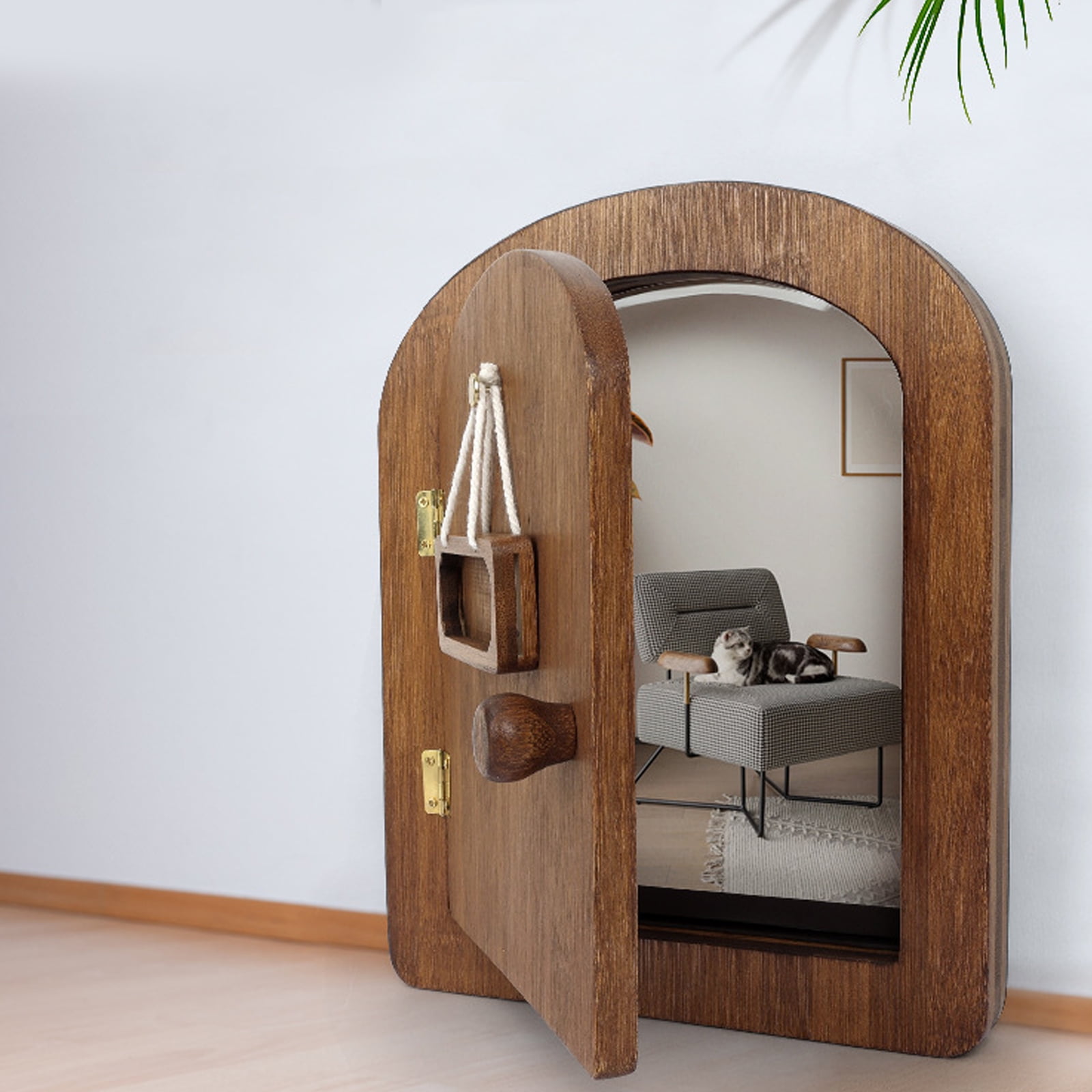 Dog Cats Entry Door for Family Home with Garden or Balconies Allow Easy Pet Passage to Indoor Outdoor Pet Access Gate