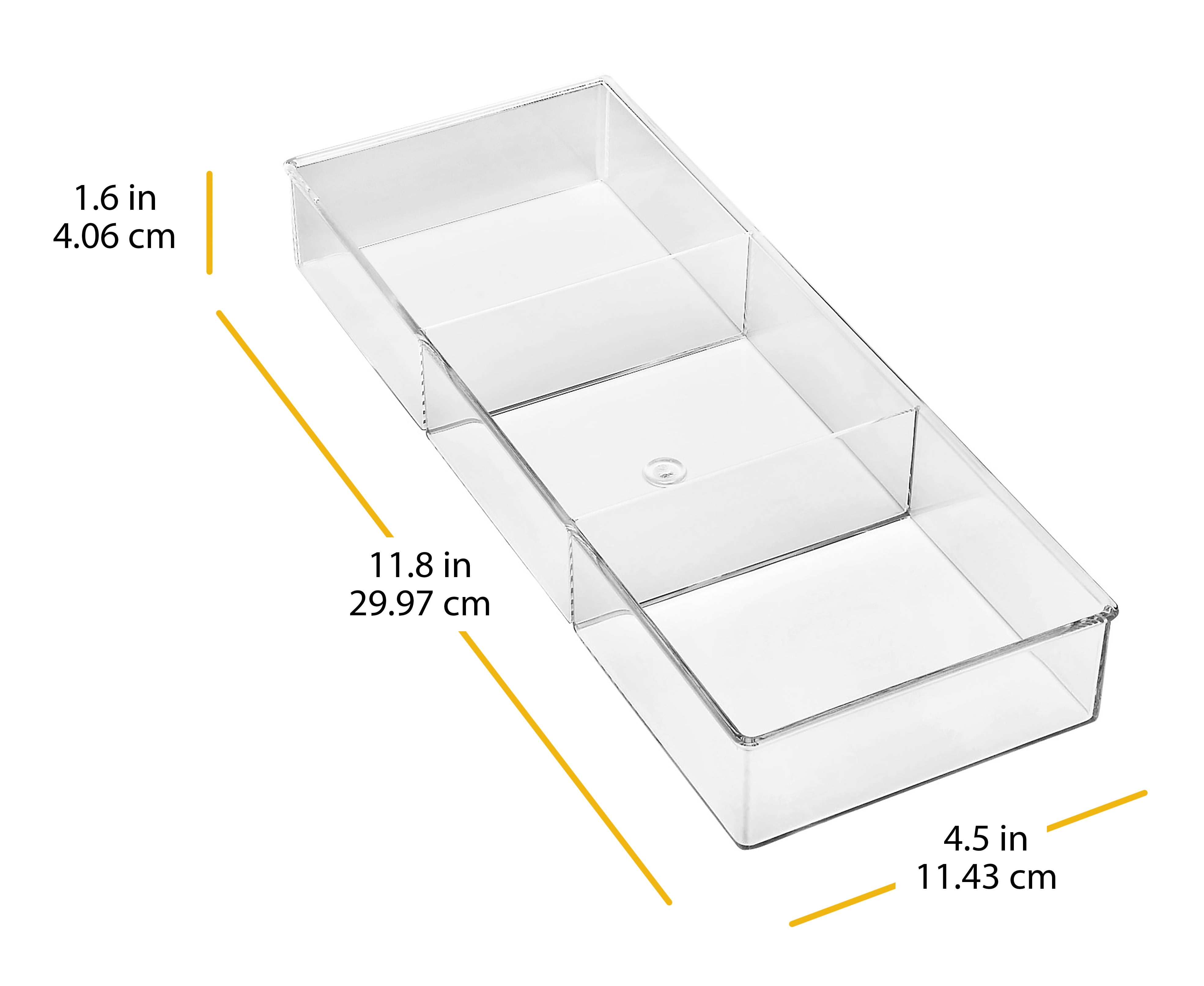 Whitmor 6-Section Clear Drawer Organizer 