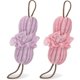 thumbnail image 1 of 2 Pcs Bath Shower Loofah Sponge,Long Stretch Back Sponge Exfoliating Back Scrubber for Shower for Women and Men-Pink+Purple, 1 of 5