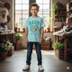 thumbnail image 3 of PLAYERA INFANTIL KPOP DEMON HUNTERS DISEÑO BABY SAJA COLOR AZUL TALLA 12, 3 of 4
