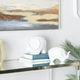thumbnail image 3 of DecMode 8"W, 7"H Stoneware Contemporary Sculpture, White, 2-Piece, 3 of 8