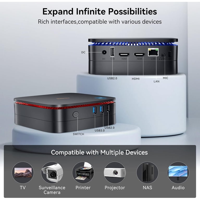 Blackview Mini PC MP60, Intel N150 Upgraded N100, 16GB RAM, 512GB