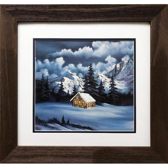Bob Ross "Silent Night" CUSTOM FRAMED ART Generic