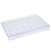 Everything Mary Plastic Bead Storage Case with 24 Jars, Clear, (Single)