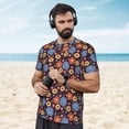 thumbnail image 4 of Wukai Leaves Flower Print Men's Short-Sleeved Mesh T-Shirt,Quick-Dry Short Sleeve Workout T-Shirt-5X-Large, 4 of 8