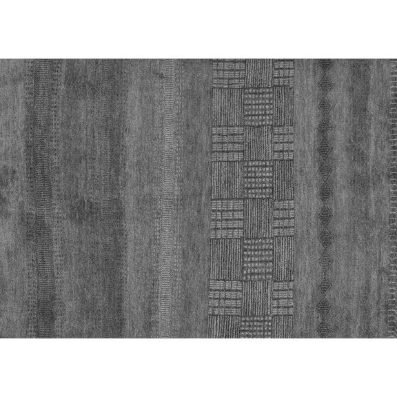 Ahgly Company Indoor Rectangle Abstract Gray Modern Area Rugs, 7' x 9'