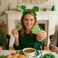 thumbnail image 5 of DwellJoy St. Patrick's Day Headband with Shamrocks, Irish Party Hair Accessory for Adults & Kids, Green Festival Parade Costume Props, 5 of 6