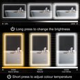 thumbnail image 4 of HOMCOM 39" x 24" LED Bathroom Mirror, Wall Mounted Vanity Mirror, Clear, 4 of 10