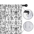 thumbnail image 4 of Blackout Kids Curtains,White Gothic Hand Butterfly Pattern Childrens Insulated Curtains Set Of 2,Bedroom Essentials,Toddler Room Decor 52x63in(132x160cm), 4 of 5