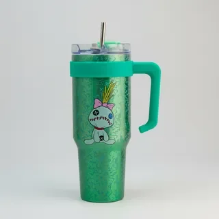 Termo Acero Inox Doble Pared 1.2 L Trapos Verde, Stitch