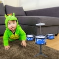 thumbnail image 2 of FELTECHELECTR 1 Set of Kids Drum Set Toy Percussion Instruments for Kids Blue Simulation Style, 2 of 8