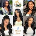 thumbnail image 6 of DOPI Body Wave Frontal Wig 13x4 Lace Front Wigs for Women Human Hair 180% Density Hair Natural, 6 of 8