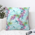 thumbnail image 4 of Pofeuu Dragonfly Floral Print Double-sided plush pillowcase Square Throw Pillow Covers Pillows Cover for Living Room Bedroom Sofa Couch Cushion Cover（No pillow core）-12"x12", 4 of 7