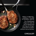 thumbnail image 4 of Circulon SteelShield Hybrid 12" Stainless and Nonstick Fry Pan, Silver, 4 of 10