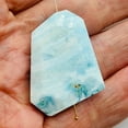 thumbnail image 2 of 96cts Druzy Natural Hemimorphite Pendant Bead | Blue | 36x28x10mm | 1 Bead |, 2 of 12