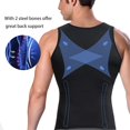 thumbnail image 3 of Molutan Mens Sauna Waist Trainer Corset Vest with Zipper for Weight Loss Hot Sweat Neoprene Body Shaper Gym Workout Tank Top(Black,XS), 3 of 7