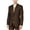 brown, variant on bar III Mens Slim Fitting Check Two Button Blazer Jacket, Brown, 36 Regular