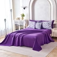 thumbnail image 5 of Koniroom 8Pcs Purple Comforter Set Queen Size, Botanical Bed In a Bag with Flowers Bloom Printfor Women Teen Girls, 5 of 10
