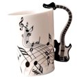 thumbnail image 1 of Taza De Cerámica De La Música De La Taza De Café Del Regalo De La Taza De Las Notas Musicales De La Novedad Para Los Amigos Guitarra Negra 1 Macarena Taza de cerámica, 1 of 8