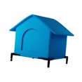 thumbnail image 4 of Casa para gatos al aire libre, impermeable, aislante, con patas elevadas, refugio resistente a la intemperie, tienda de campaña para gatos para patio, 4 of 8