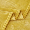 thumbnail image 5 of Fleece Throw Blanket Twin - Plush Fuzzy Flannel Blanket Yellow for Twin Size Bed, Super Soft Warm Blanket for Sofa and Couch, Fluffy Blanket 60x80 Inches, 5 of 6