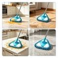thumbnail image 2 of Triangular Dust Mop with 180 Degree Rotating Head, 3-Section Extendable Pole for Ceiling and Wall Cleaning, Washable Microfiber Cloth for Wet and Dry Use on Hard Floors (1 Pc), 2 of 9
