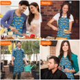 thumbnail image 7 of Cartoon Construction Vehicles Cones Apron-Garden Aprons for Women with Pockets-Cotton Linen Waterproof Kitchen Cooking Gardening Aprons Adjustable for Kitchen,Cooking,BBQ and Salon 33x27 Inch, 7 of 7