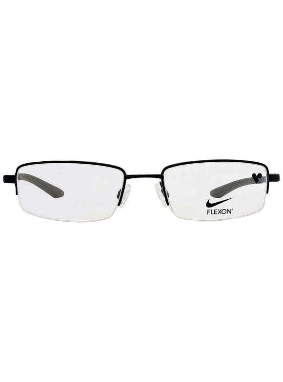 Nike Men's Eyeglasses 4292 001 Satin Black Half Rim Flexon Optical Frame 53mm
