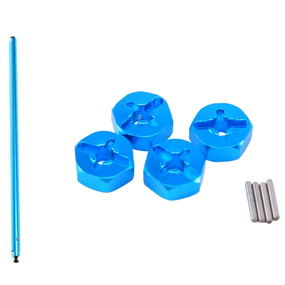 1x Central Driving Shaft for Toys A949 A959 A969 A979 K929 & 4Pcs Hexagonal Combiner Wheel Rim Hex 7mm