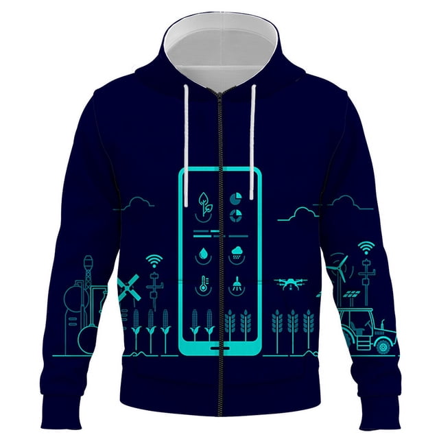 Sudadera con capucha con cremallera y estampado 3D de imagen inteligente de IA para hombres, mujeres y niños, jersey de moda de manga larga para niños y niñas, sudaderas para niños, tops