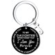 thumbnail image 1 of Llaveros para mujer, llavero de billetera, llavero de auto, lindo llavero DIY para mi hija, llavero de acero inoxidable negro con apellido de 26 letras, 2,5 cm, decoraciones de moda, 1 of 3