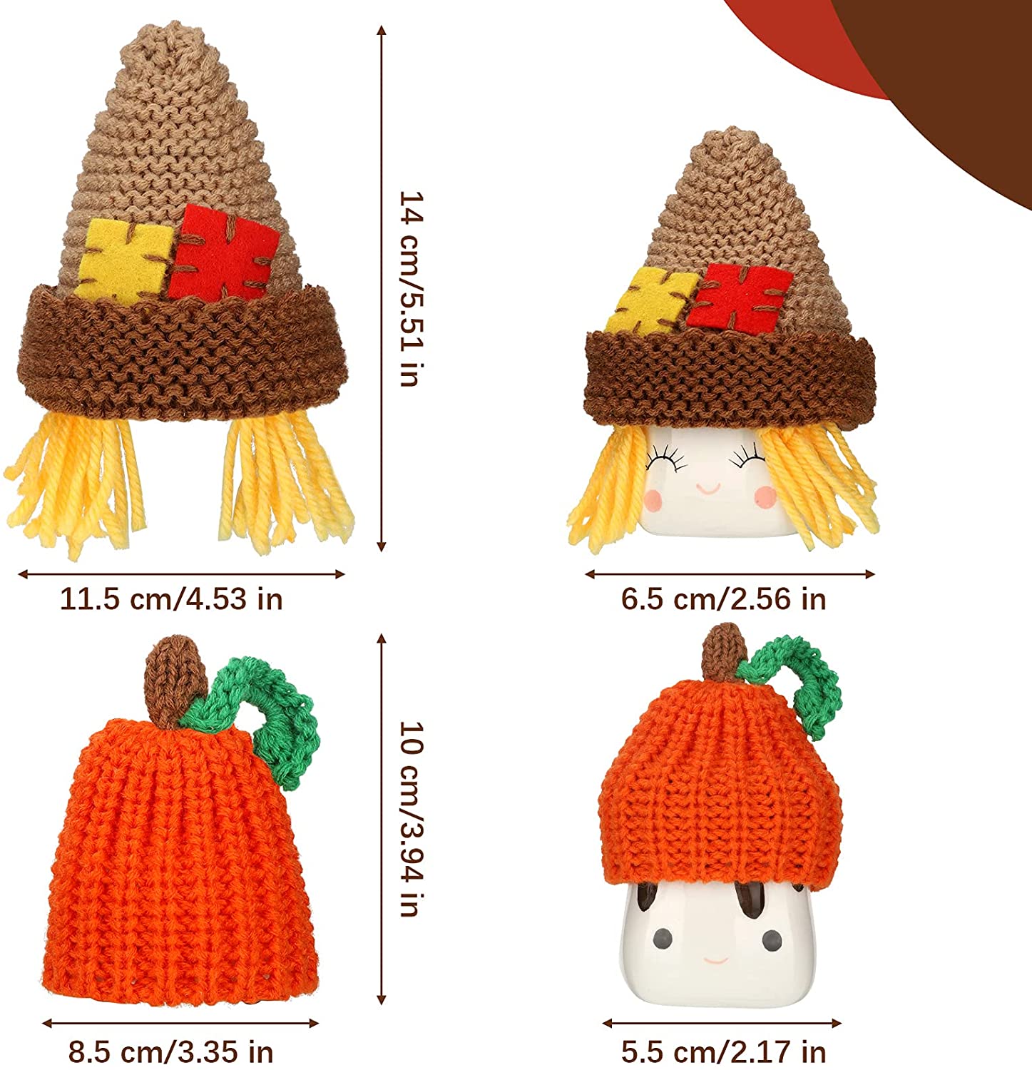 4 Pieces Thanksgiving Marshmallow Mug 