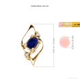thumbnail image 3 of ANGARA Lab Grown Shell Style Sapphire and Lab Diamond Pendant for Women in 14K Yellow Gold (Size-4x3mm) | September Birthstone, Anniversary, Jewelry Gift for Women | Lab-Grown Blue Sapphire Necklace, 3 of 8