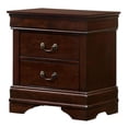 thumbnail image 6 of Furniture of America Jussy 3pc Cherry Wood Bedroom Set-King + 2 Nightstands, 6 of 8