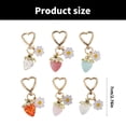 thumbnail image 5 of Osdhezcn Strawberry and Flower Charm Keychain Fashionable Keyring Pendant Handbag Decoration Stylish Bag Accessory for Girls, 5 of 8