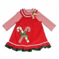 thumbnail image 2 of Rare Too Infant Toddler Girls Red Polka Dot Christmas Jumper Candycane Dress 2T, 2 of 2