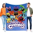 thumbnail image 1 of Smiling Critters - Critters Sonrientes anti-pilling, suave, ligera, esponjosa y acogedora de lujo para hogar y cocina – Perfecta para niños y adultos,50X70cm, 1 of 6