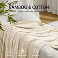 thumbnail image 4 of Regency Heights Cozy Bamboo Cotton Blanket, Lightweight Blanket for Sofa Couch, All Season Breathable Bed Blanket for Hot Sleepers with Diamond Jacquard, Twin, Ivory, 4 of 13