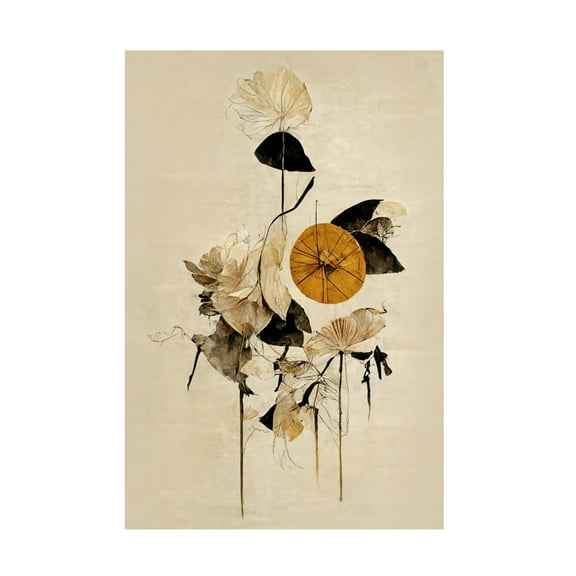 Canvas Wall Art - Treechild 'The Golden Wheel' Wall Art for Living Room, Bedroom, or Office D?cor by Trademark Fine Art - 12 x 19 Inches